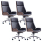 Height-adjustable Managers Chair Modern Executive Chair for Office Black 4 Piece Set Clearhalo 'furn' 'furn_office_chair' 'Furniture' 'Office Chairs' 'Office Furniture' 'office_chair' 6522625