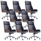 Height-adjustable Managers Chair Modern Executive Chair for Office Black 8 Piece Set Clearhalo 'furn' 'furn_office_chair' 'Furniture' 'Office Chairs' 'Office Furniture' 'office_chair' 6522629