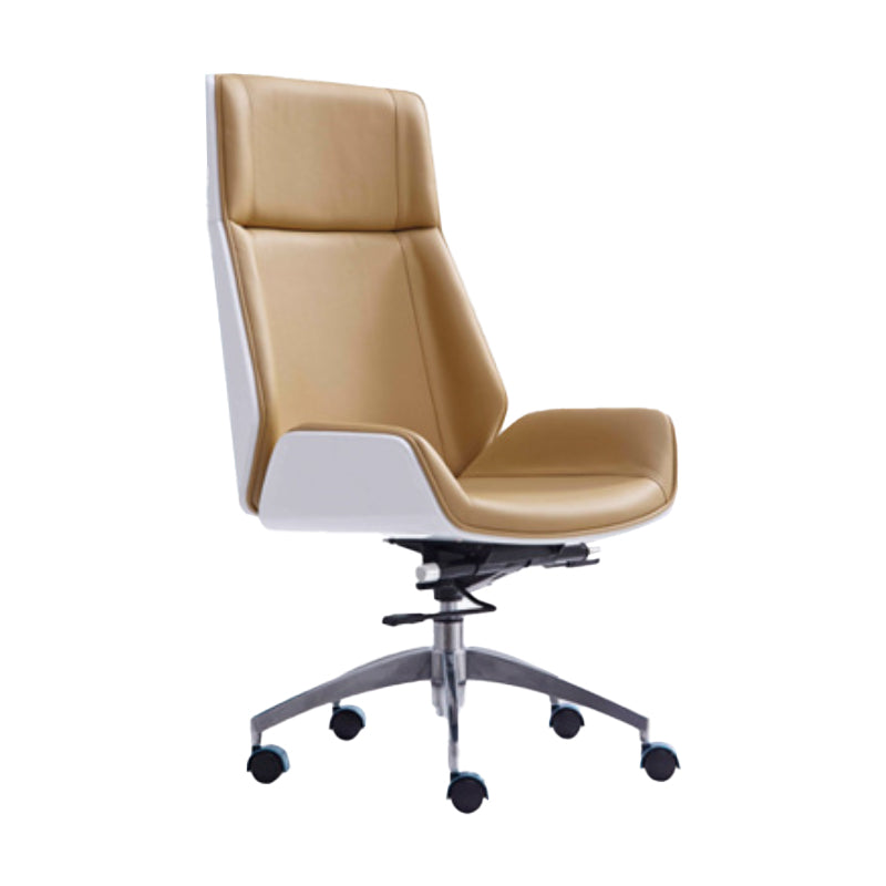 Height-adjustable Managers Chair Modern Executive Chair for Office Khaki 1 Piece Clearhalo 'furn' 'furn_office_chair' 'Furniture' 'Office Chairs' 'Office Furniture' 'office_chair' 6522639