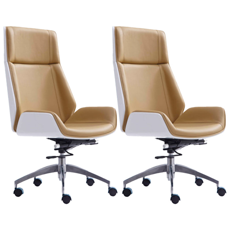 Height-adjustable Managers Chair Modern Executive Chair for Office Khaki 2 Piece Set Clearhalo 'furn' 'furn_office_chair' 'Furniture' 'Office Chairs' 'Office Furniture' 'office_chair' 6522640