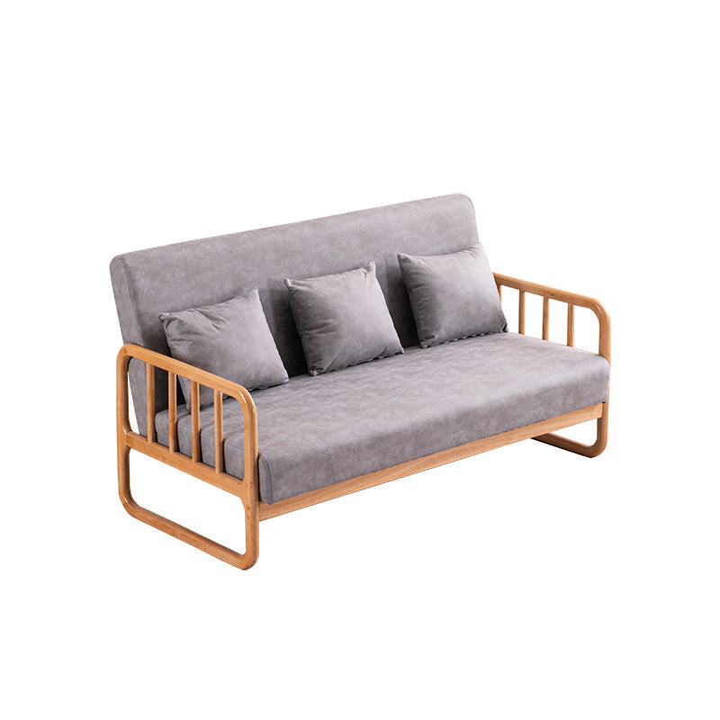 Tropical Rolled Arm Sofa 32.67" Tall Fabric Slipcovered Sofa