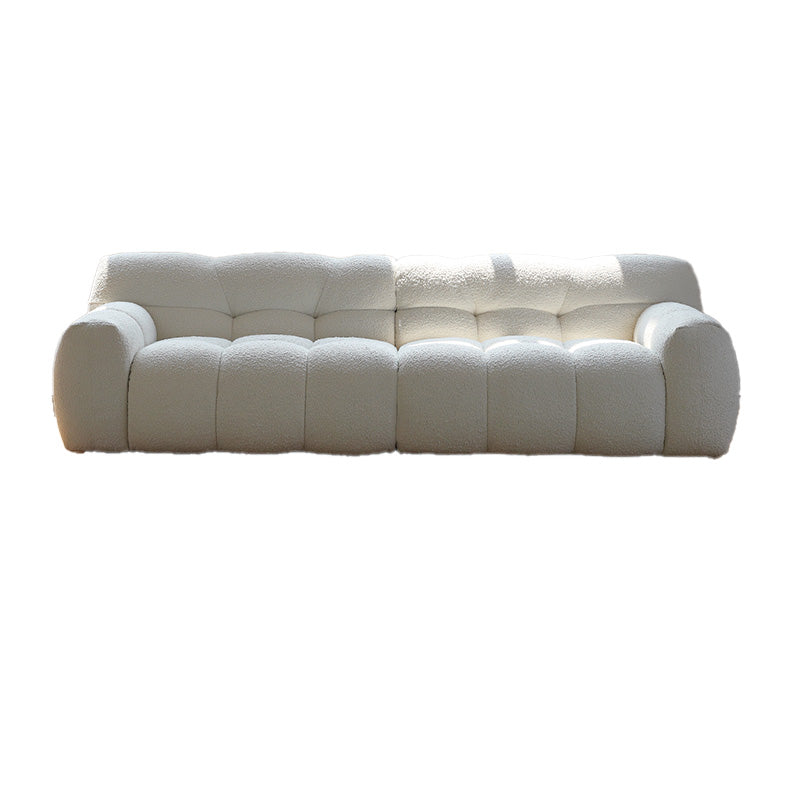 Biscuit Back Seating Square Arm Sofa in White for Living Room Clearhalo 'furn' 'furn_sofas' 'Furniture' 'Living Room Furniture' 'Sofa' 'sofas' 6522726