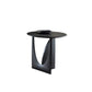 Contemporary Solid Wood Side Table Pedestal Round Living Room Table