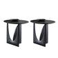 Contemporary Solid Wood Side Table Pedestal Round Living Room Table
