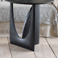Contemporary Solid Wood Side Table Pedestal Round Living Room Table