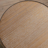 20" Wide French Country Side Table Metal Round Accent Side Table