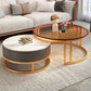 Modern Glass Coffee Cocktail Table Round Nesting Coffee Table Set Clearhalo 'Coffee & Accent Tables' 'Coffee Tables' 'coffee_tables' 'furn' 'furn_coffee_tables' 'Furniture' 'Living Room Furniture' 6522886