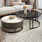 Modern Glass Coffee Cocktail Table Round Nesting Coffee Table Set Clearhalo 'Coffee & Accent Tables' 'Coffee Tables' 'coffee_tables' 'furn' 'furn_coffee_tables' 'Furniture' 'Living Room Furniture' 6522893