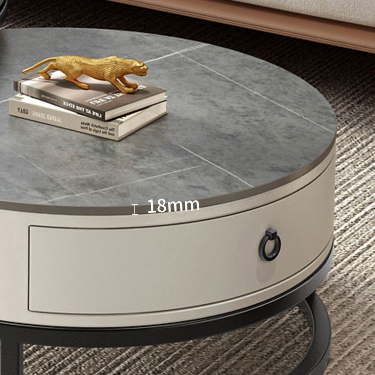 Modern Glass Coffee Cocktail Table Round Nesting Coffee Table Set Clearhalo 'Coffee & Accent Tables' 'Coffee Tables' 'coffee_tables' 'furn' 'furn_coffee_tables' 'Furniture' 'Living Room Furniture' 6522897