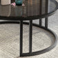 Modern Glass Coffee Cocktail Table Round Nesting Coffee Table Set Clearhalo 'Coffee & Accent Tables' 'Coffee Tables' 'coffee_tables' 'furn' 'furn_coffee_tables' 'Furniture' 'Living Room Furniture' 6522899