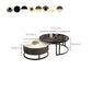 Modern Glass Coffee Cocktail Table Round Nesting Coffee Table Set Clearhalo 'Coffee & Accent Tables' 'Coffee Tables' 'coffee_tables' 'furn' 'furn_coffee_tables' 'Furniture' 'Living Room Furniture' 6522901