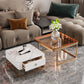 Slate Square End Table Frame Modern Coffee Table with Drawer Clearhalo 'Coffee & Accent Tables' 'Coffee Tables' 'coffee_tables' 'furn' 'furn_coffee_tables' 'Furniture' 'Living Room Furniture' 6522903
