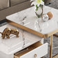 Slate Square End Table Frame Modern Coffee Table with Drawer Clearhalo 'Coffee & Accent Tables' 'Coffee Tables' 'coffee_tables' 'furn' 'furn_coffee_tables' 'Furniture' 'Living Room Furniture' 6522909
