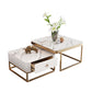 Slate Square End Table Frame Modern Coffee Table with Drawer White Clearhalo 'Coffee & Accent Tables' 'Coffee Tables' 'coffee_tables' 'furn' 'furn_coffee_tables' 'Furniture' 'Living Room Furniture' 6522910