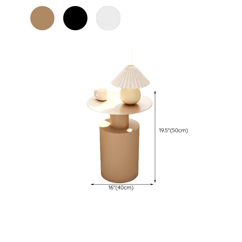 Tavolino rotondo moderno di metà secolo da 15,75 pollici.