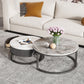 Slate Coffee Cocktail Table Round Coffee Table Set with Drawer Clearhalo 'Coffee & Accent Tables' 'Coffee Tables' 'coffee_tables' 'furn' 'furn_coffee_tables' 'Furniture' 'Living Room Furniture' 6522950