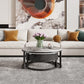 Slate Coffee Cocktail Table Round Coffee Table Set with Drawer Clearhalo 'Coffee & Accent Tables' 'Coffee Tables' 'coffee_tables' 'furn' 'furn_coffee_tables' 'Furniture' 'Living Room Furniture' 6522951