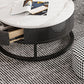 Slate Coffee Cocktail Table Round Coffee Table Set with Drawer Clearhalo 'Coffee & Accent Tables' 'Coffee Tables' 'coffee_tables' 'furn' 'furn_coffee_tables' 'Furniture' 'Living Room Furniture' 6522953