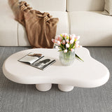 Tavolino moderno a forma libera in legno a 4 gambe tavolo da cocktail in bianco