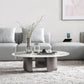 Glam Round Slate Cocktail Table Stainless Steel 3 Legs Coffee Table Clearhalo 'Coffee & Accent Tables' 'Coffee Tables' 'coffee_tables' 'furn' 'furn_coffee_tables' 'Furniture' 'Living Room Furniture' 6522995