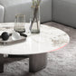 Glam Round Slate Cocktail Table Stainless Steel 3 Legs Coffee Table Clearhalo 'Coffee & Accent Tables' 'Coffee Tables' 'coffee_tables' 'furn' 'furn_coffee_tables' 'Furniture' 'Living Room Furniture' 6522998