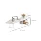 Tavolino da cocktail moderno in ardesia a forma libera con 2 cassetti, bianco