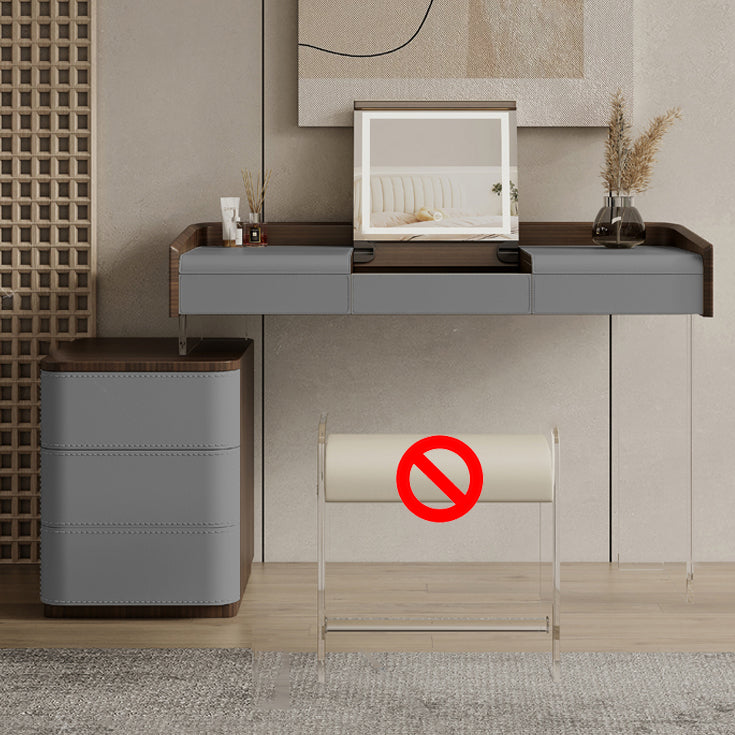 Tavolo da toeletta da toeletta in legno per trucco a flip-top con 5 cassetti