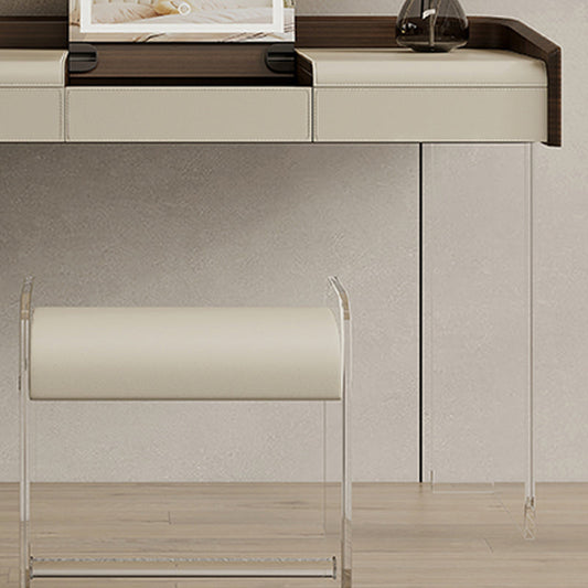 Tavolo da toeletta da toeletta in legno per trucco a flip-top con 5 cassetti