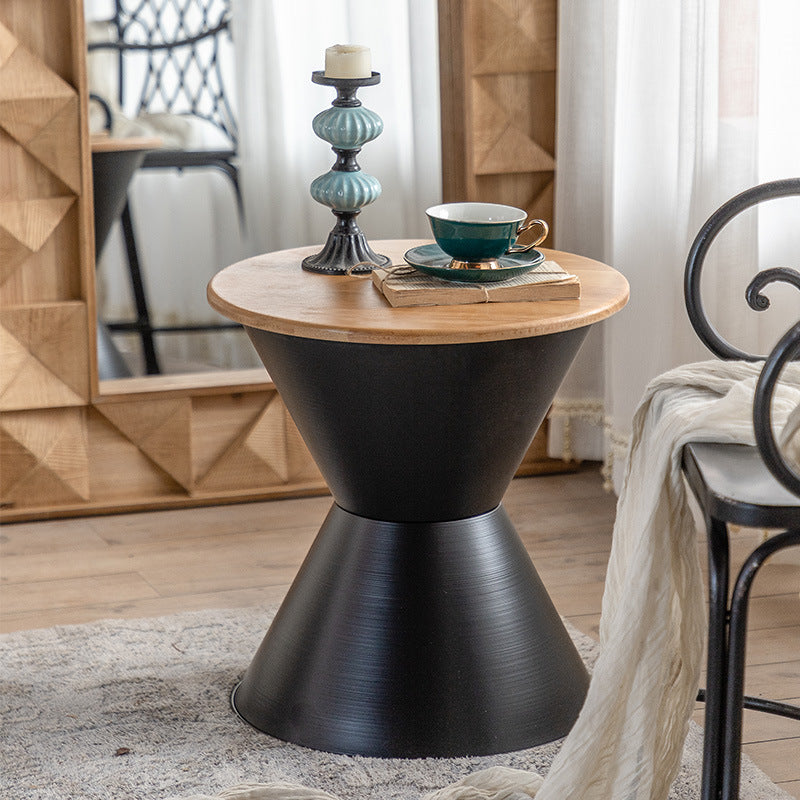 Tavolo laterale di campagna largo da 17 "Tavolino rotondo in metallo