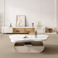 Contemporary Geometric Cocktail Table Stone White Coffee Table Clearhalo 'Coffee & Accent Tables' 'Coffee Tables' 'coffee_tables' 'furn' 'furn_coffee_tables' 'Furniture' 'Living Room Furniture' 6523191