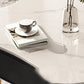 Modern Free Form Slate Cocktail Table Wood 4 Legs Coffee Table with Drawers Clearhalo 'Coffee & Accent Tables' 'Coffee Tables' 'coffee_tables' 'furn' 'furn_coffee_tables' 'Furniture' 'Living Room Furniture' 6523209
