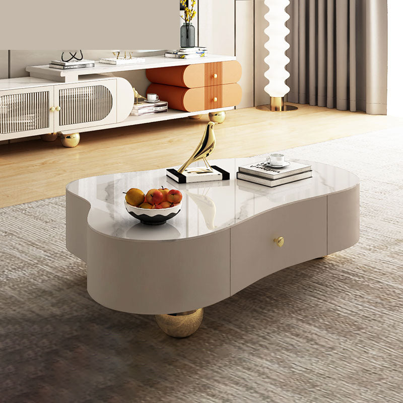 Contemporary Coffee Table Slate Free Form Coffee Cocktail Table Clearhalo 'Coffee & Accent Tables' 'Coffee Tables' 'coffee_tables' 'furn' 'furn_coffee_tables' 'Furniture' 'Living Room Furniture' 6523281