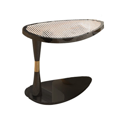 Contemporary Coffee Table Slate Free Form Coffee Cocktail Table 24"L x 16"W x 17"H Clearhalo 'Coffee & Accent Tables' 'Coffee Tables' 'coffee_tables' 'furn' 'furn_coffee_tables' 'Furniture' 'Living Room Furniture' 6523282