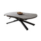 Glam 4 Legs Cocktail Table Single Stone Coffee Cocktail Table Black Clearhalo 'Coffee & Accent Tables' 'Coffee Tables' 'coffee_tables' 'furn' 'furn_coffee_tables' 'Furniture' 'Living Room Furniture' 6523292