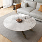 Glam 4 Legs Cocktail Table Single Stone Coffee Cocktail Table Clearhalo 'Coffee & Accent Tables' 'Coffee Tables' 'coffee_tables' 'furn' 'furn_coffee_tables' 'Furniture' 'Living Room Furniture' 6523296
