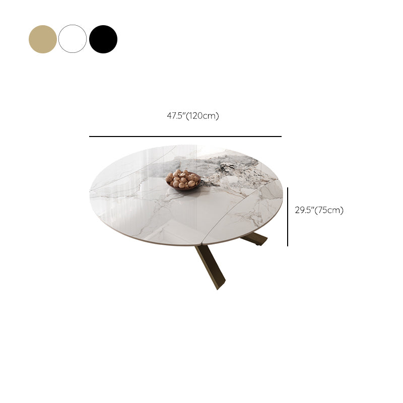 Glam 4 Legs Cocktail Table Single Stone Coffee Cocktail Table Clearhalo 'Coffee & Accent Tables' 'Coffee Tables' 'coffee_tables' 'furn' 'furn_coffee_tables' 'Furniture' 'Living Room Furniture' 6523308