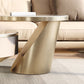 Modern Pedestal Coffee Table Slate Round 2-Piece Coffee Table Set Clearhalo 'Coffee & Accent Tables' 'Coffee Tables' 'coffee_tables' 'furn' 'furn_coffee_tables' 'Furniture' 'Living Room Furniture' 6523367
