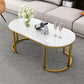 Table de cocktail ovale Glam Stone Table de cocktail basse simple standard