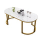 Table de cocktail ovale Glam Stone Table de cocktail basse simple standard