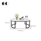 Table de cocktail ovale Glam Stone Table de cocktail basse simple standard