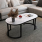 Table de cocktail ovale en pierre Glam Table de cocktail basse simple standard