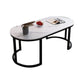 Table de cocktail ovale en pierre Glam Table de cocktail basse simple standard