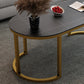 Table de cocktail ovale en pierre Glam Table de cocktail basse simple standard