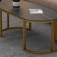 Table de cocktail ovale en pierre Glam Table de cocktail basse simple standard