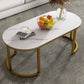 Table de cocktail ovale en pierre Glam Table de cocktail basse simple standard