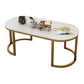 Table de cocktail ovale en pierre Glam Table de cocktail basse simple standard