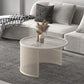 Tropical Round Frame Cocktail Table Glass Top Coffee Table Set