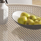Tropical Round Frame Cocktail Table Glass Top Coffee Table Set