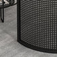 Tropical Round Frame Cocktail Table Glass Top Coffee Table Set