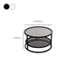 Tropical Round Frame Cocktail Table Glass Top Coffee Cocktail Table Clearhalo 'Coffee & Accent Tables' 'Coffee Tables' 'coffee_tables' 'furn' 'furn_coffee_tables' 'Furniture' 'Living Room Furniture' 6523475